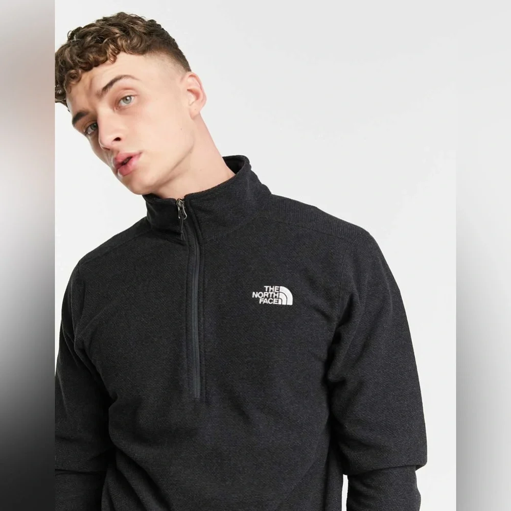 The North Face Textured Cap Rock‎ 1/4 Zip Fleece Men's Medium Asphalt Gray